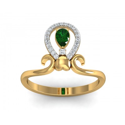 Ameena Emerald Diamond Ring